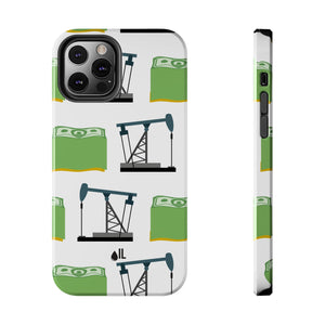 Pumpjack and Money Tough Phone Case (White)
