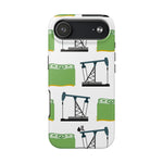 Pumpjack and Money Tough Phone Case (White)