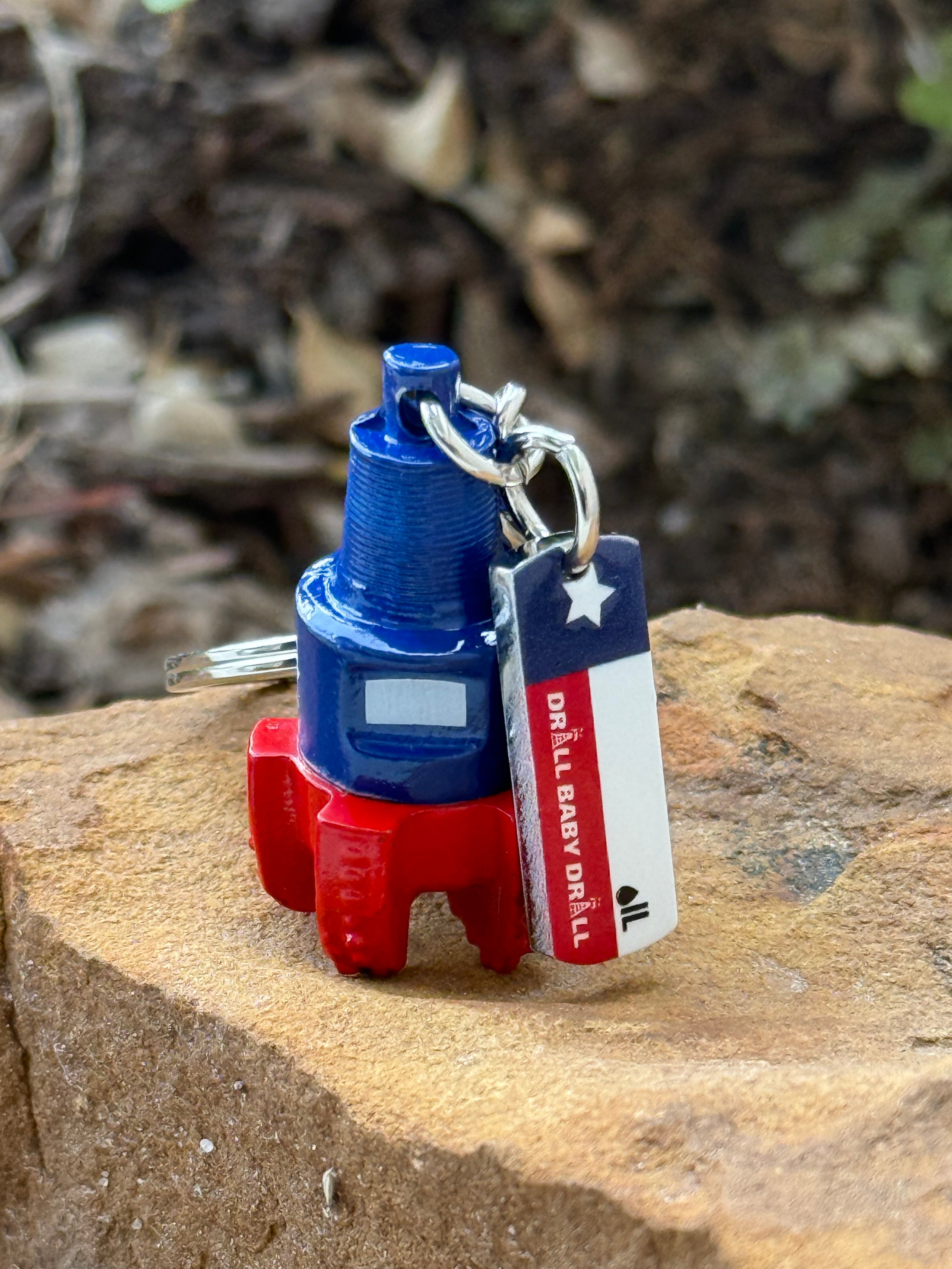 Texas Oil PDC Drill Bit Keychain