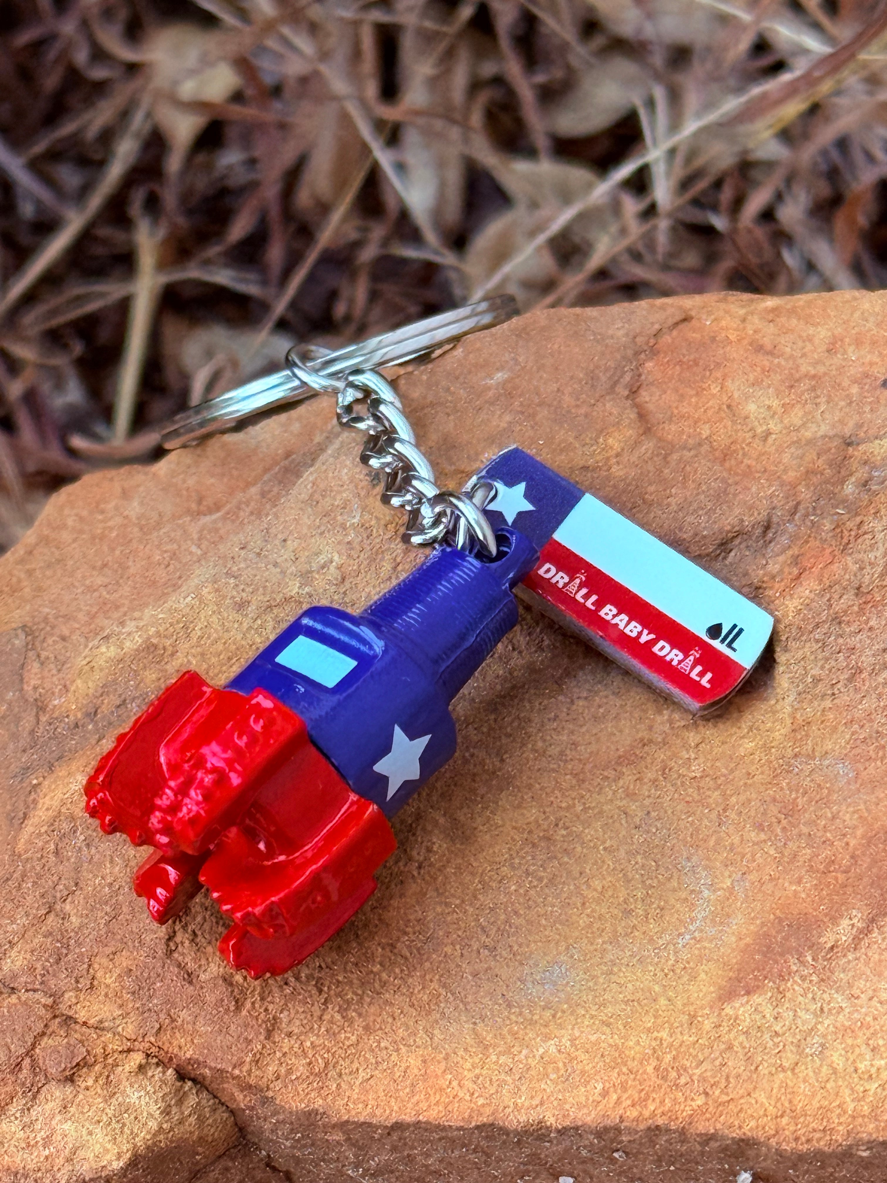 Texas Oil PDC Drill Bit Keychain