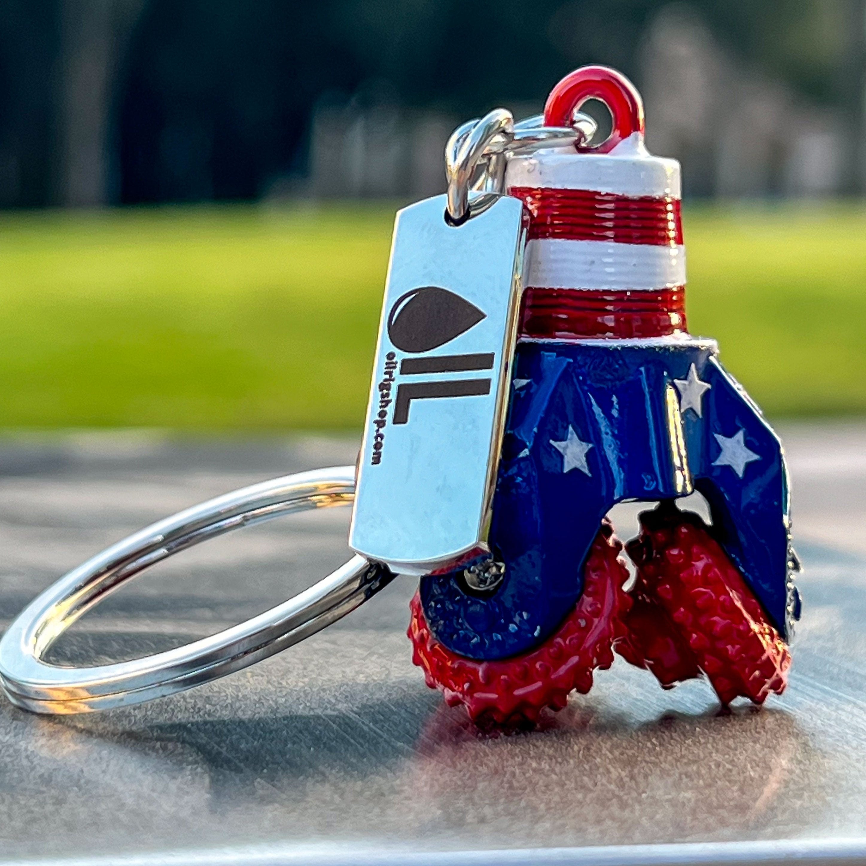 Land Oil Rig Key Chain American Oil Tricone Drill Bit Keychain – Oil Rig Shop