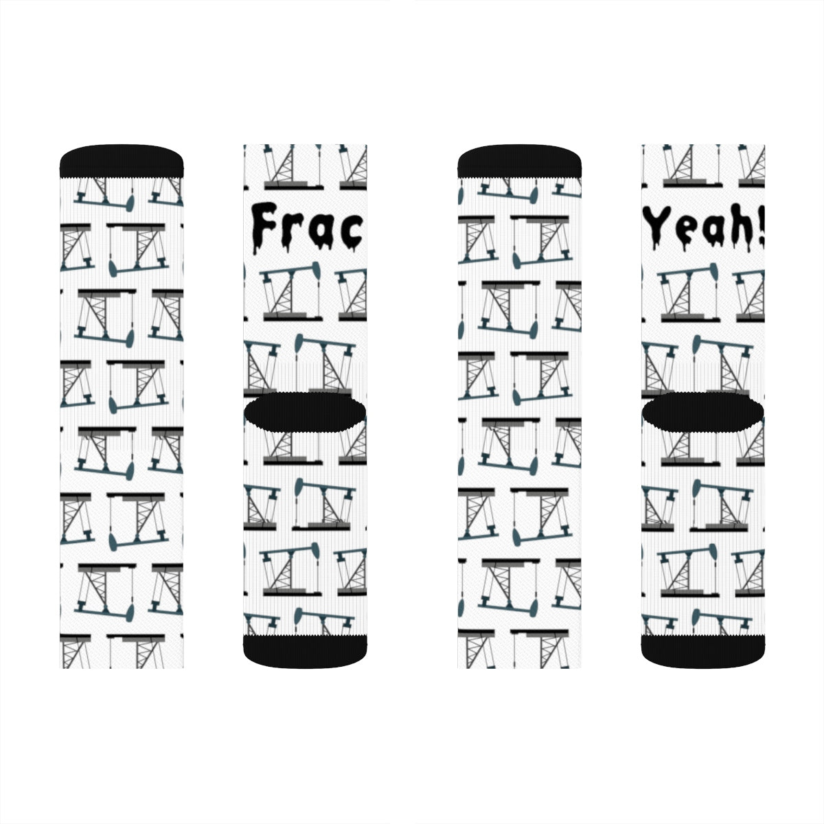 Frac Yeah! Oilfield Socks (White)