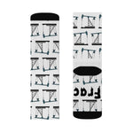 Frac Yeah! Pumpjack Oilfield Socks (White)