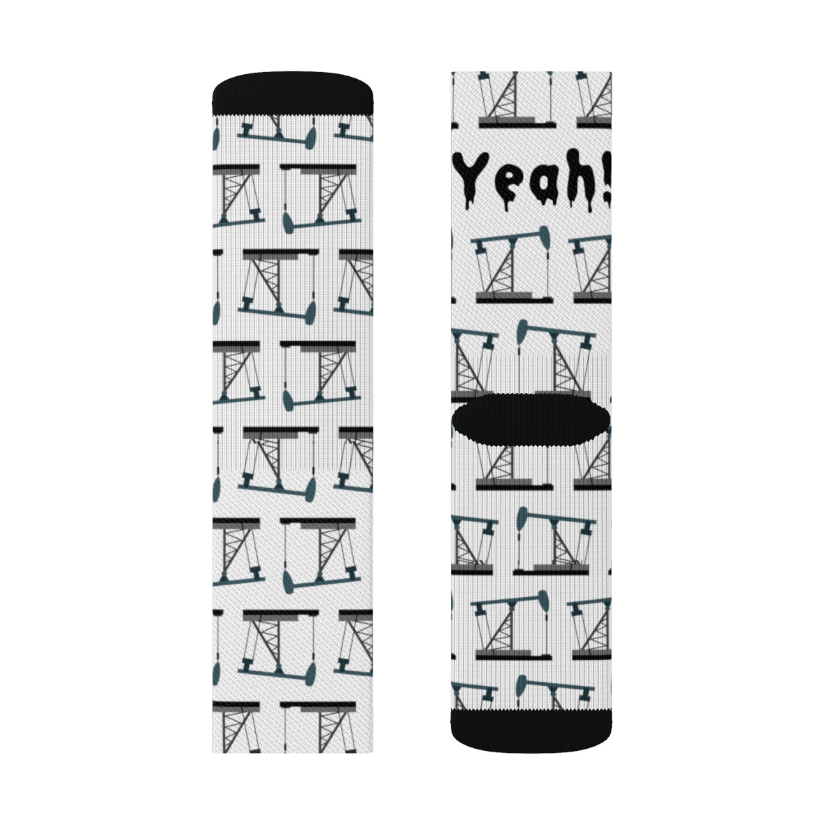 Frac Yeah! Oilfield Socks (White)