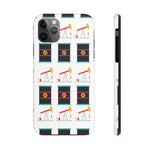 Pumpjack and Oil Barrel Tough Phone Case (White)