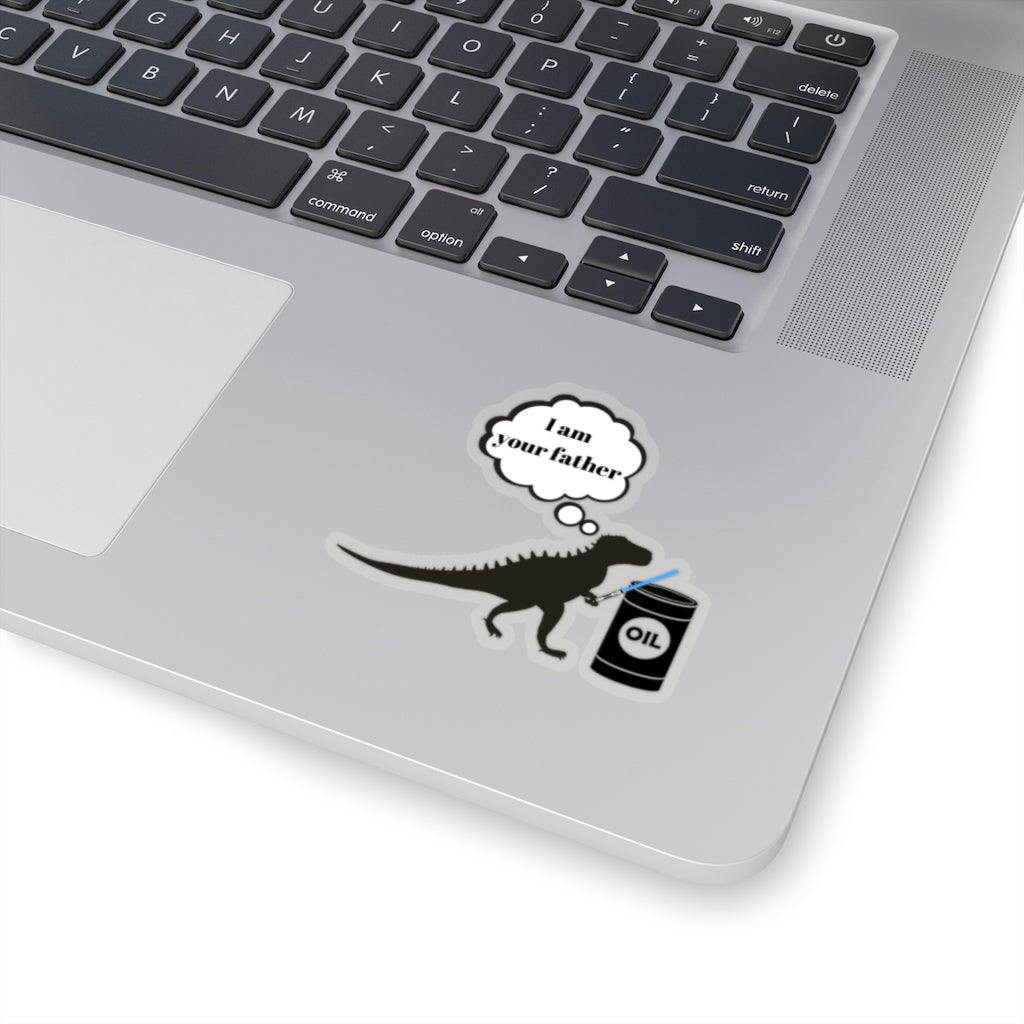 Fun Dinosaur Oil Drum Sticker (I am your father)