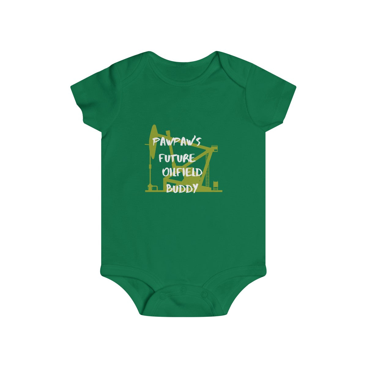 PawPaw's Future Oilfield Buddy Infant Rip Snap Tee (Dark Colors)