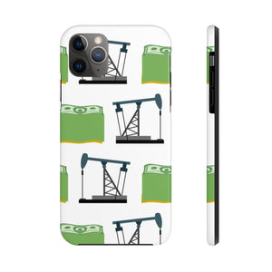 Pumpjack and Money Tough Phone Case (White)