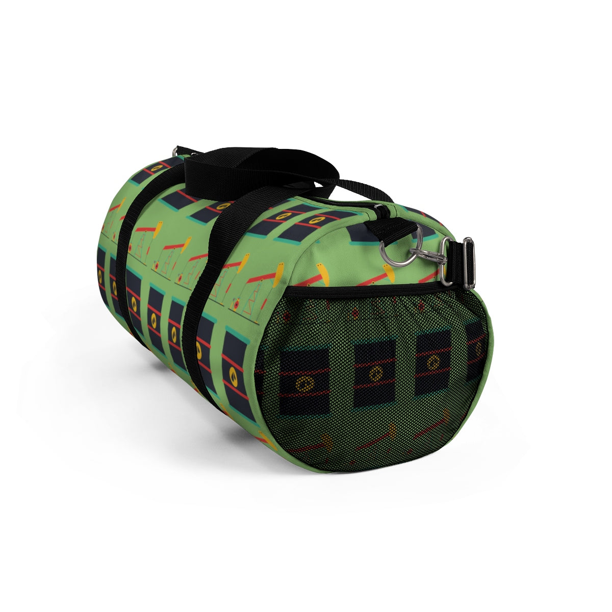 Pumpjack and Oil Drum Oilfield Duffel Bag (Dollar Bill Green)