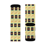 Pumpjack and Oil Drum Socks (Yellow)