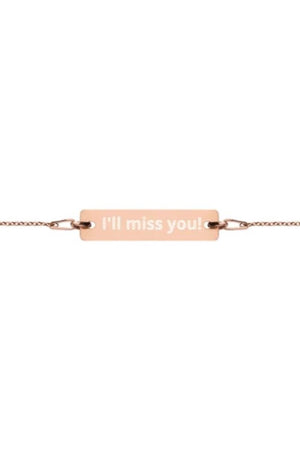 Oilfield Engraved Silver Bar Chain Bracelet (Write Your Own Message)