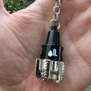 PDC Drill Bit Keychain Black-Silver Color with Oil Logo