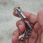 Oilfield Stainless Steel and Bronze Tricone Drill Bit Bottle Opener and Keychain
