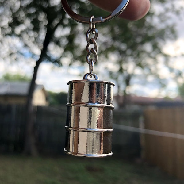 Land Oil Rig Key Chain Oil Drum Keychain Silver Color – Oil Rig Shop