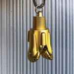 Oilfield Drill Bit Keychain Metal (Gold)