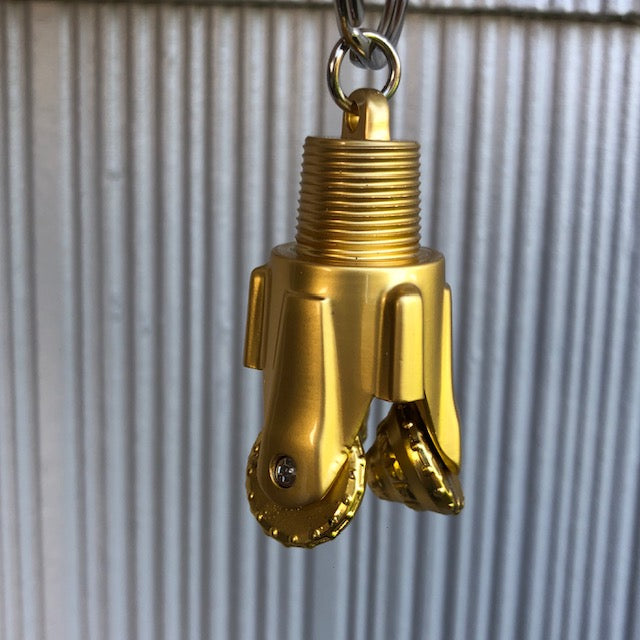 Land Oil Rig Key Chain Oilfield Drill Bit Keychain Metal (Gold) – Oil Rig Shop