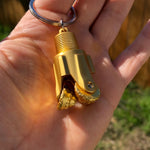 Oilfield Drill Bit Keychain Metal (Gold)
