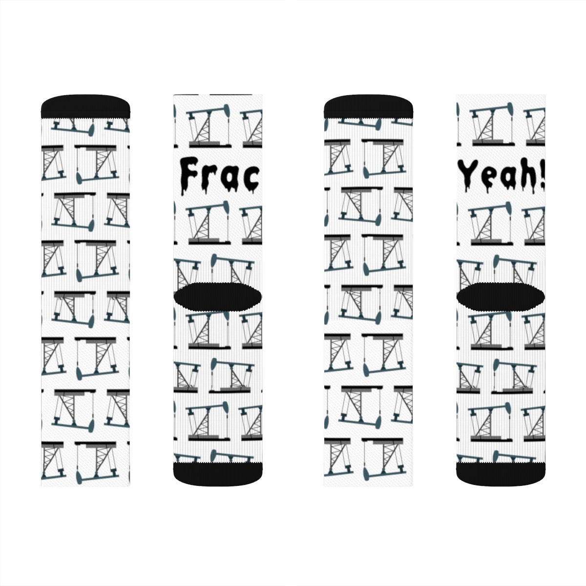 Frac Yeah! Oilfield Socks (White)