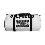 Parental Warning Oilfield Content Duffel Bag (White)