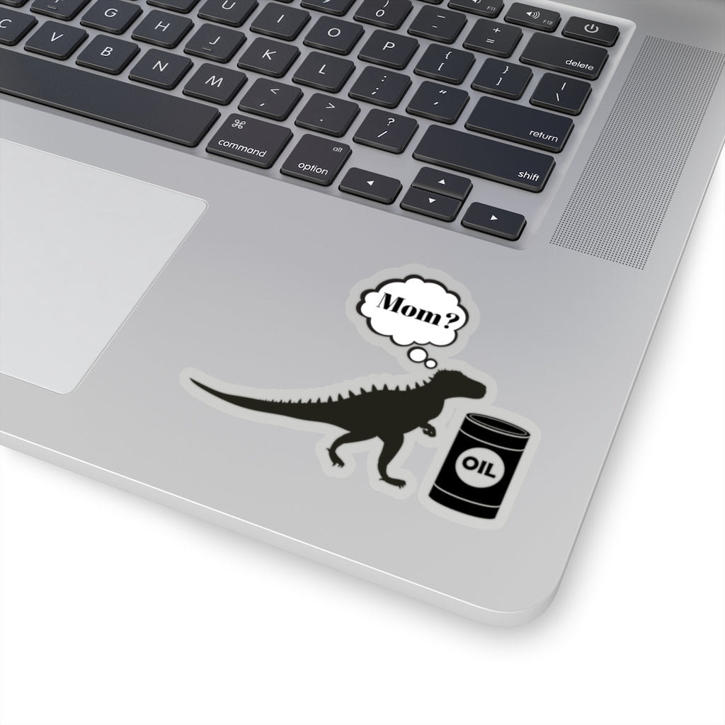 Fun Dinosaur Oil Drum Sticker