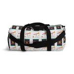 Pumpjack and Oil Drum Oilfield Duffel Bag (White)