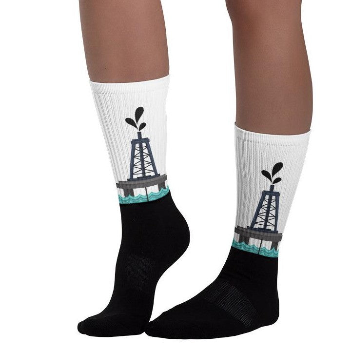 Fun Oilfield Offshore Rig Unisex Socks