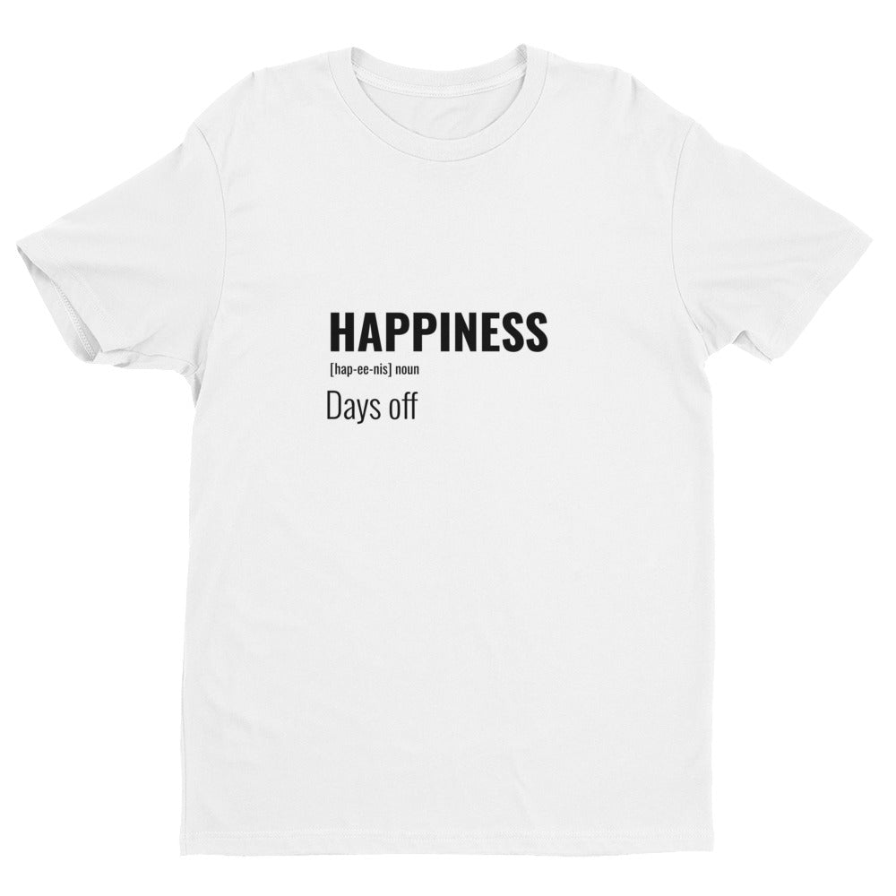 Happiness Short-Sleeve Tee (White or Gold)