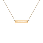 Oilfield Engraved Silver Bar Chain Necklace (Write Your Own Message)