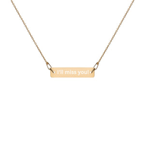 Oilfield Engraved Silver Bar Chain Necklace (Write Your Own Message)