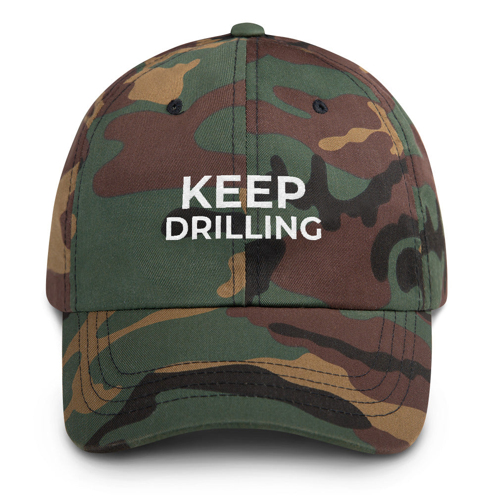 Keep Drilling Oilfield Hat - Oil Rig Shop - Oilfield Hats #1 oilfield gift shop dedicated to all oil and gas workers! KEEP DRILLING! t-shirts, keychains, stickers, drill rig, oilfield gift shop, best oilfield gift shop