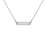 Oilfield Engraved Silver Bar Chain Necklace (Write Your Own Message)
