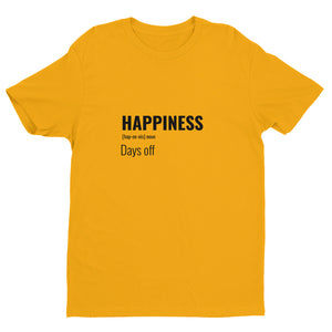 Happiness Short-Sleeve Tee (White or Gold)