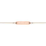 Oilfield Engraved Silver Bar Chain Bracelet (Write Your Own Message)