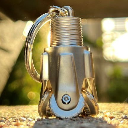 Land Oil Rig Key Chain Oilfield Drill Bit Keychain Metal (Silver) – Oil Rig Shop